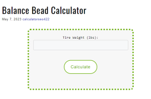 Balance Bead Calculator