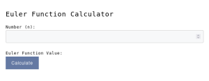 Euler Function Calculator