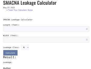 SMACNA Leakage Calculator