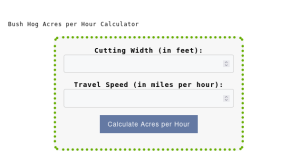 Bush Hog Acres per Hour Calculator