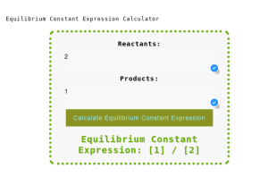 Equilibrium Constant Expression Calculator