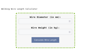 Welding Wire Length Calculator